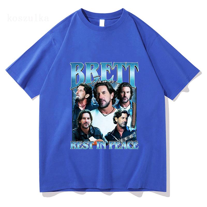 Rest in Peace Brett James T Shirt 2025 Men/women Harajuku Vintage Graphic Tshirt Classic Unisex High Quality Cotton Tee Shirts