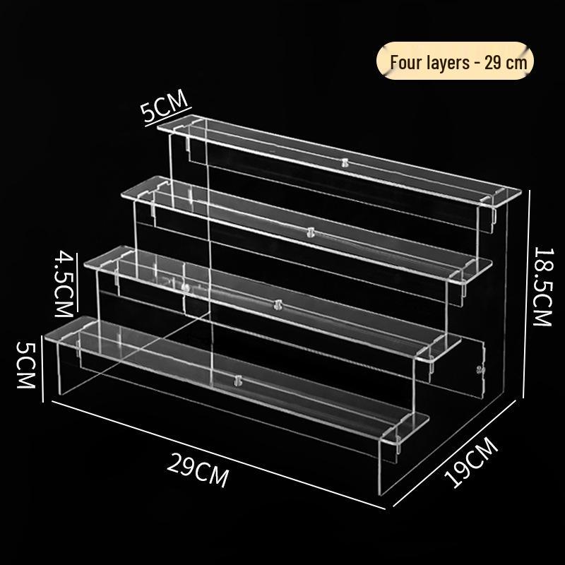 Transparent Multilayer Acrylic Display Stand for Figurines and Dolls