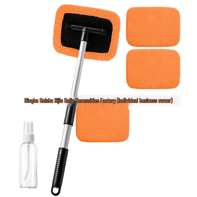 Telescopic Microfiber Car Window Cleaning & Defogging Brush Set