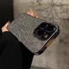 Applicable To Apple IPhone16Promax Leather Electroplating Full Inclusive Mobile Phone Case 15P Leopard Print Ins Comes with Lens Film