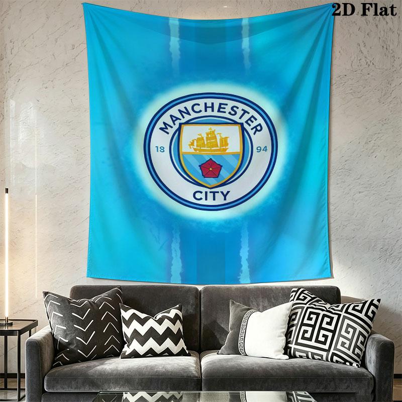 Historic MCFC WinsWall Hanging Printed Fabric Blanket Decorative Tapestries for Bedroom Living Room Home Decor