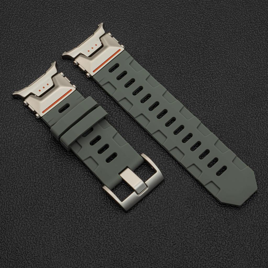 Soft Silicone Loop Strap for Samsung Galaxy Watch Ultra 47mm Luxury Men Sports Band Galaxy Ultra 2025 No Gap Curved End Bracelet