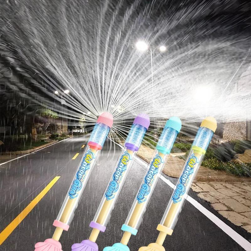 תרסיס זיקוקים אקדח מים משיכה לאחור משחקי התזה בחוץ לבריכה מדשאה פעילויות קיץ לילדים צעצועי תרסיס מים אינטראקטיביים