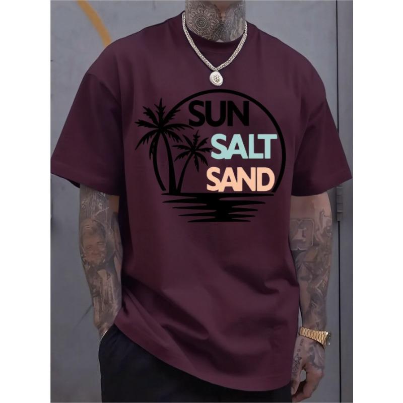 Men's fashionable round neck T-shirt