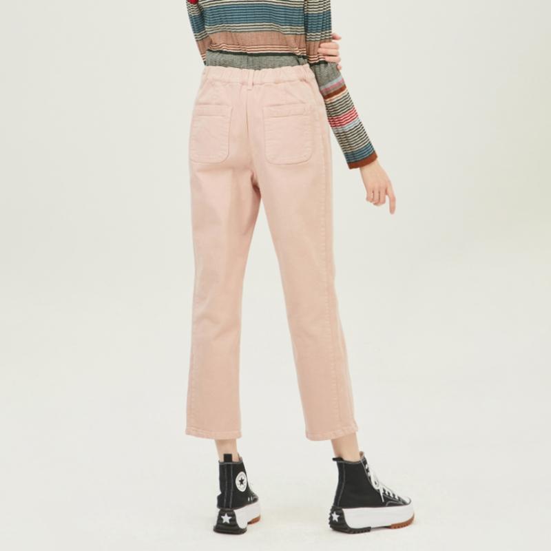 Benetton Benetton Back Banding Dying Brushed Slim Baggy Pants Badpb3361 Pk