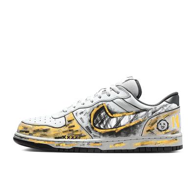 Big Low Top Skateboard Shoes Men's Gray Yellow 355152-017(Team1938-)