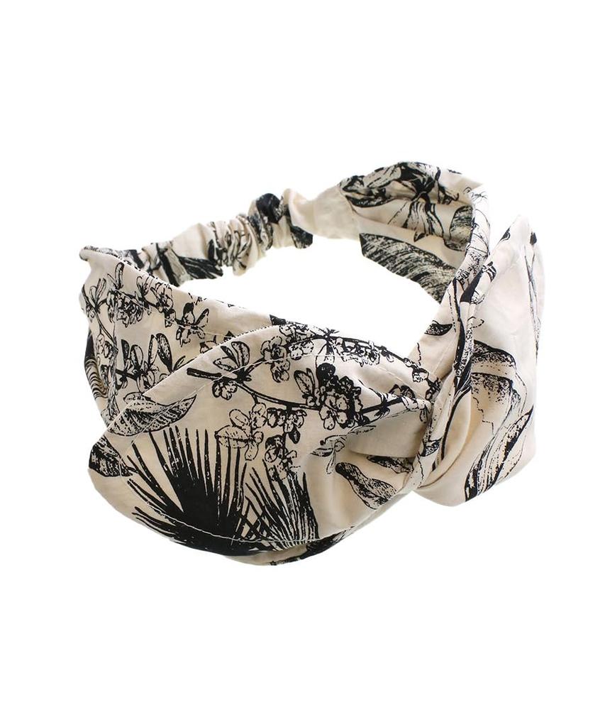 VINGTAINE Botanical Print Turban Casual Gift for Hairband, Style, Simple, Women, HB-130-IV