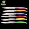 Jaswehome 6pcs Stainless Steel Laguiole Steak Knife Set Dinner Table Knife Flatware Dessert Knife Set of Knives for Dinner