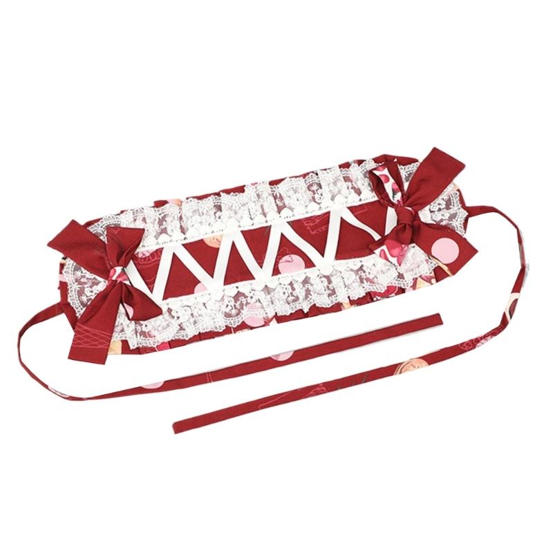 Opaska na głowę w stylu japońskim, koronkowe mankiety na ręce do noszenia na co dzień i na imprezę tematyczną, akcesoria do przebrania na kostium anime