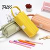 Double Partition Pencil Case Oxford with Handle, Layer Pen Pouch, Large Student Stationery Storage Bag Capacity for Students And Commuters Organizer