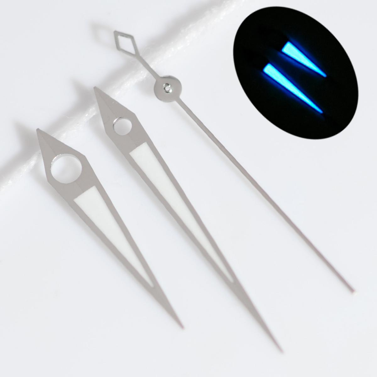 

NH35 Полированные стрелки 10*14*15 мм Дофин Стрелка Presage Аксессуары для часов-коктейлей Стрелки Указатель Зеленый Синий Люминесцентный серебряный/синий