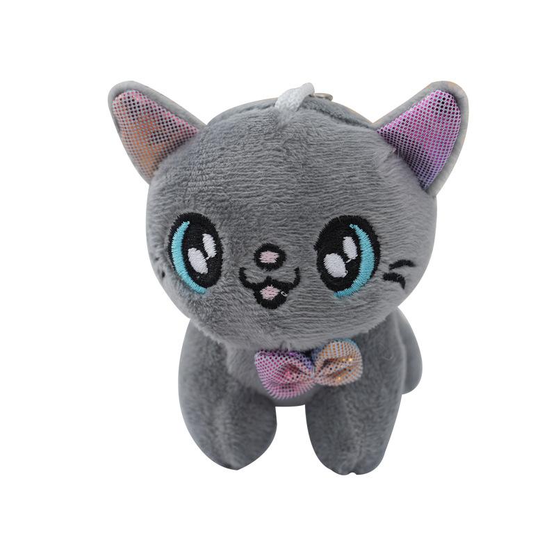 Soft Fuzzy Plush Toy Cat Keychain Adorable Mini Stuffed Doll Bags For
