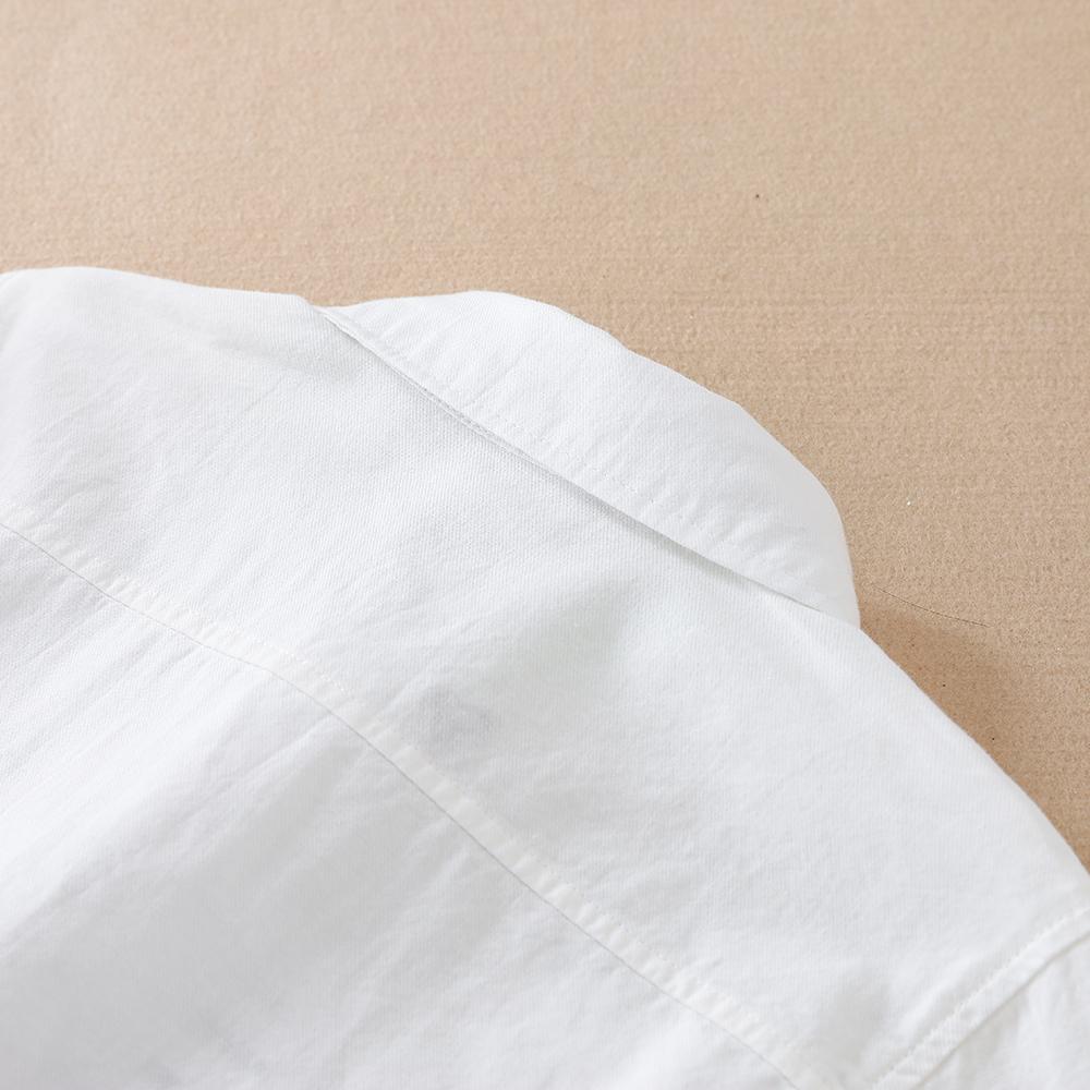 Kleinkind Jungen Weißes Dinosaurier Besticktes Freizeit Hemd Langärmlig Kleidung für 2-6 Jahre