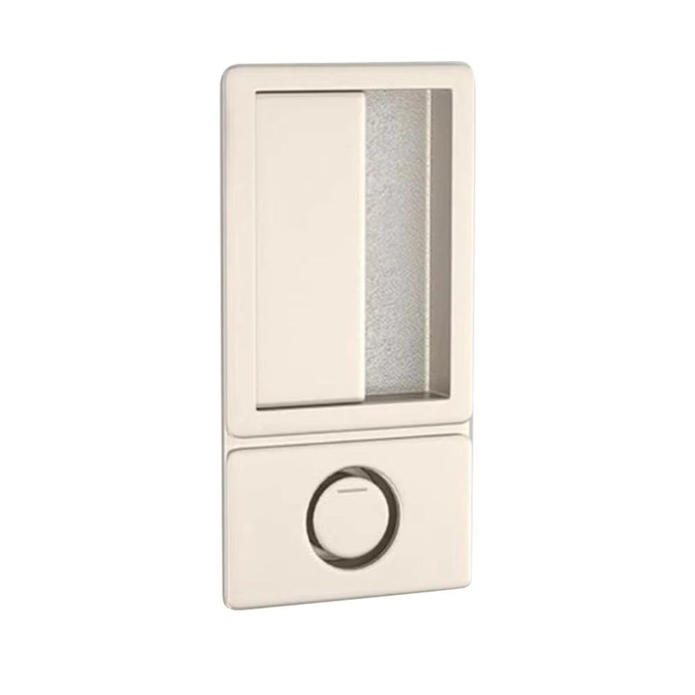 Black Finish Flat Door Lock Single Tongue Recessed Door Handle Invisible Door Handle  Room Doors