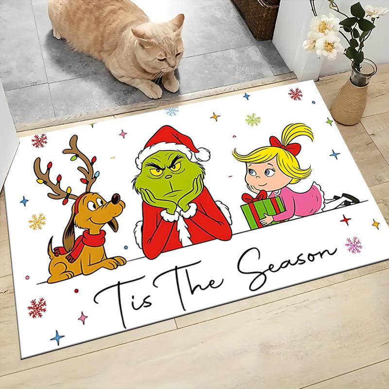 Christmas Spirit Carpet Rug Soft Washable Antislip Home Living Room Sofa Mats Personalized Christmas Rug