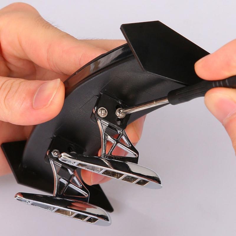 Adjustable Solar LED Rear Spoiler Wing Racing Flashing Lamp Air Deflector Decor