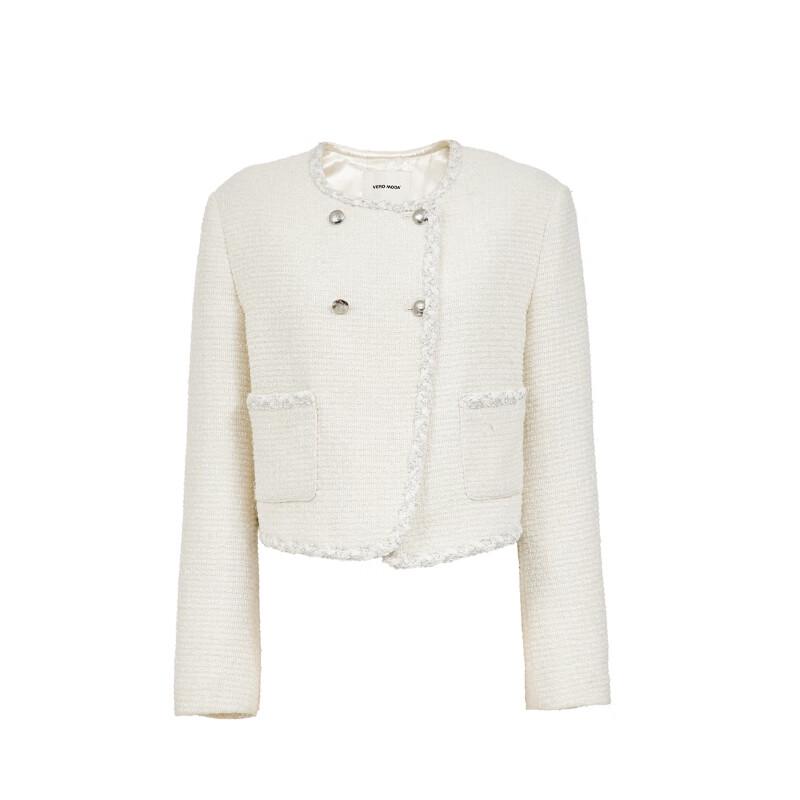 Veromoda Women's Textured Sequin Wool Blend Jacket