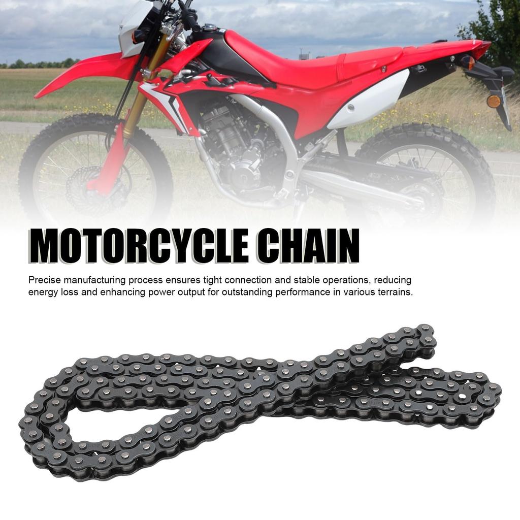 415 Chain, Heavy Duty Go Kart Off-Road Bike Drive Chain 130 Link Metal Chain