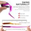 5pcs 10.5g Weight Soft Fishing Lures Paddle Tail Design Silicone Fishing Worms  For Pike Fishing
