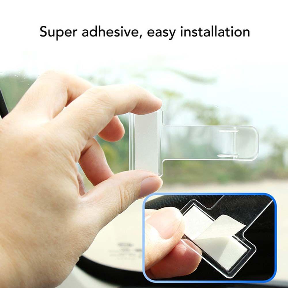 With Adhesive Tape Parking Ticket Holder Invoice Tickets Holder Permit Clip Transparent Card Clips