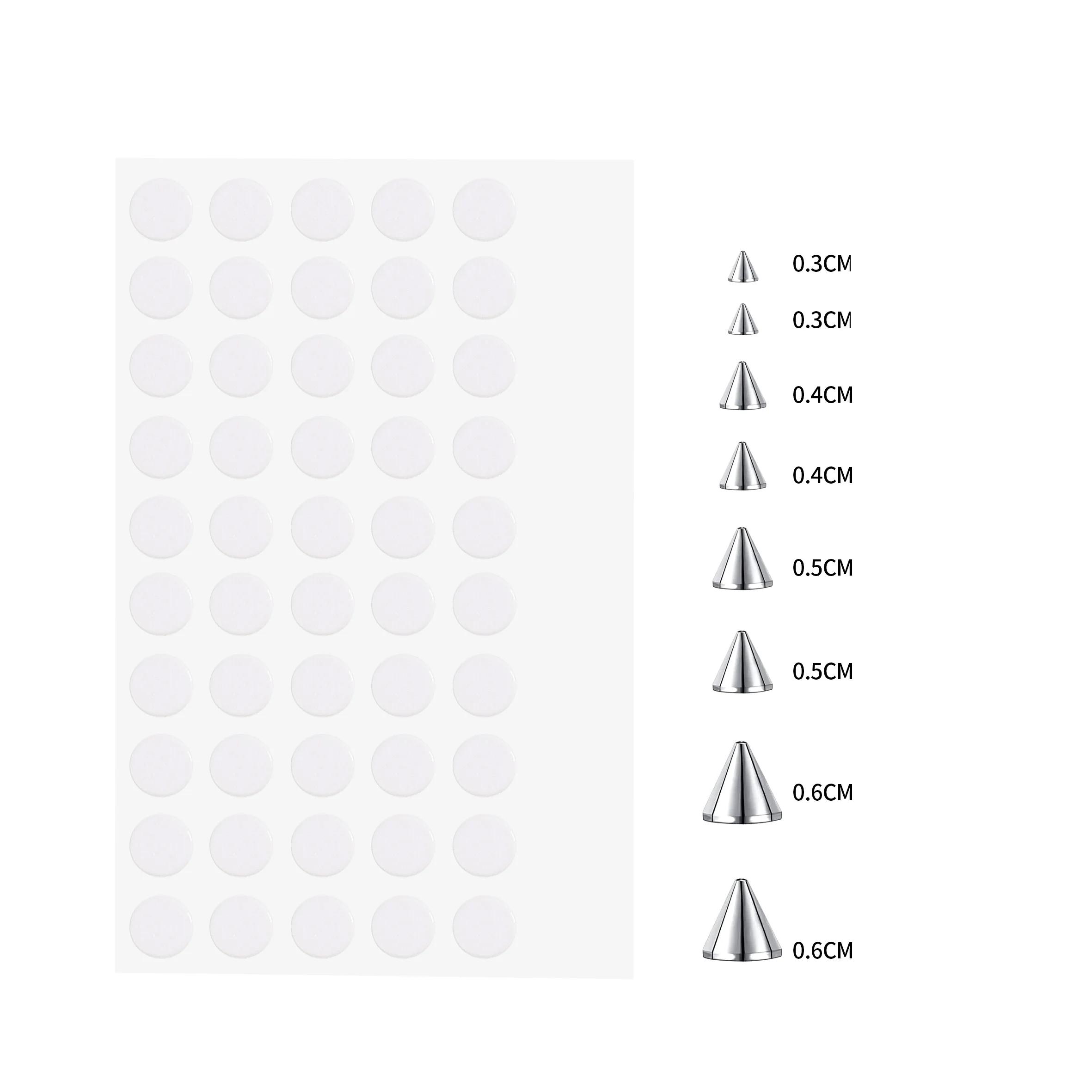 

Sticker Fake Lip Nose Rings Nails Non Piercing Eyebrow Earring Stud Set Cone Ball Dermal Anchor Top Stickers Ring Body Jewelry