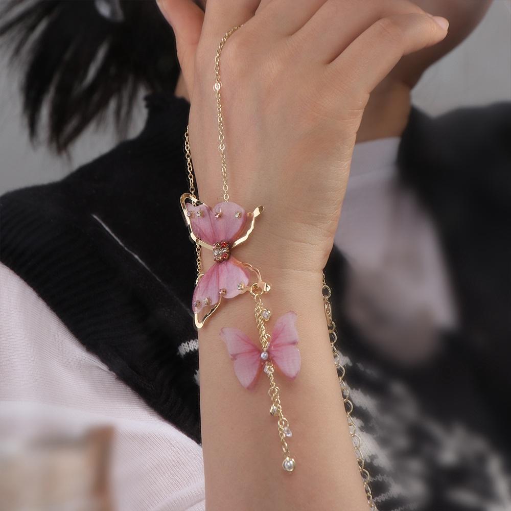 Zinc Zinc Alloy Butterfly Necklace Tulle Korean Style Accessories Charm Vintage Party Jewelry Gift