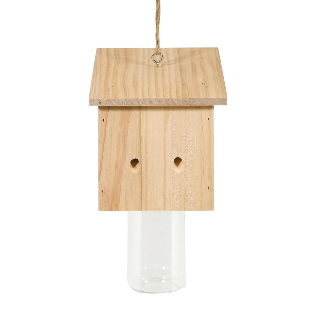 Outdoor Garden Bee & Trap — Courtyard Flying Insect Catcher — Wood Trap