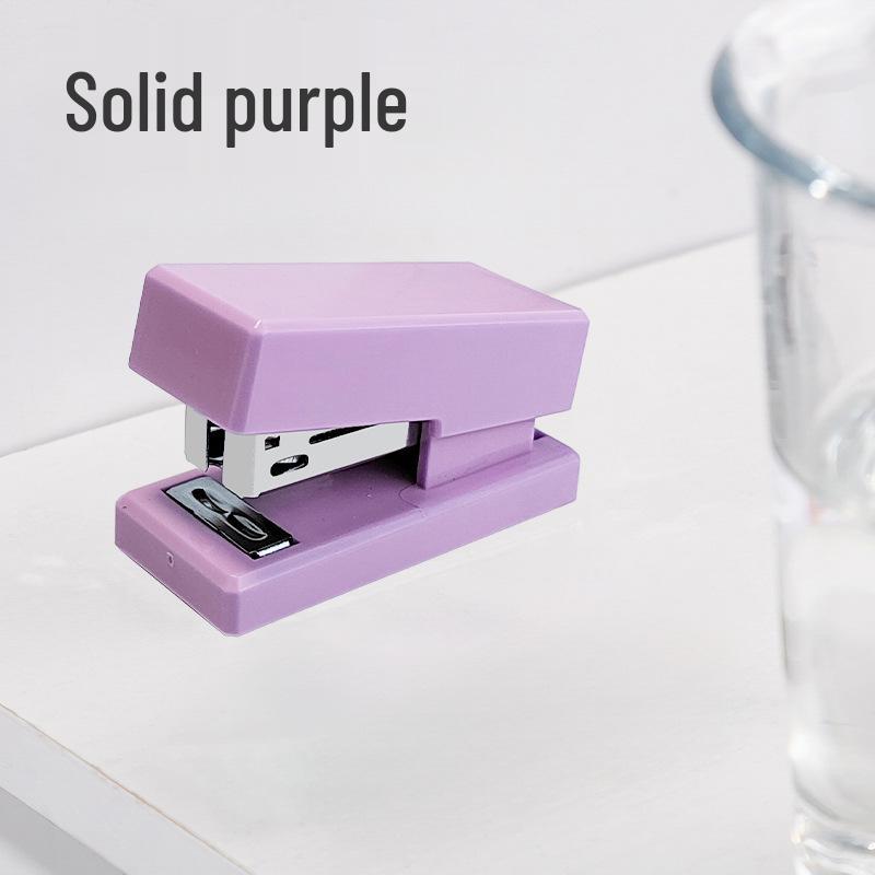 Portable Mini Stapler - Compact Transparent Design for Students
