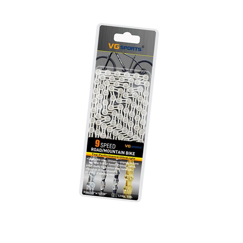 9 Speed Bicycle Chain Bike Chain Half Hollow 116L Silver Golden Purple Mountain MTB Road Bike Chains