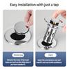 Sink Drain Strainer Basket Coppers Drain Plug Push Type Bounce Cores Drain Filter AntiClogging Sink Stoppers Enduring