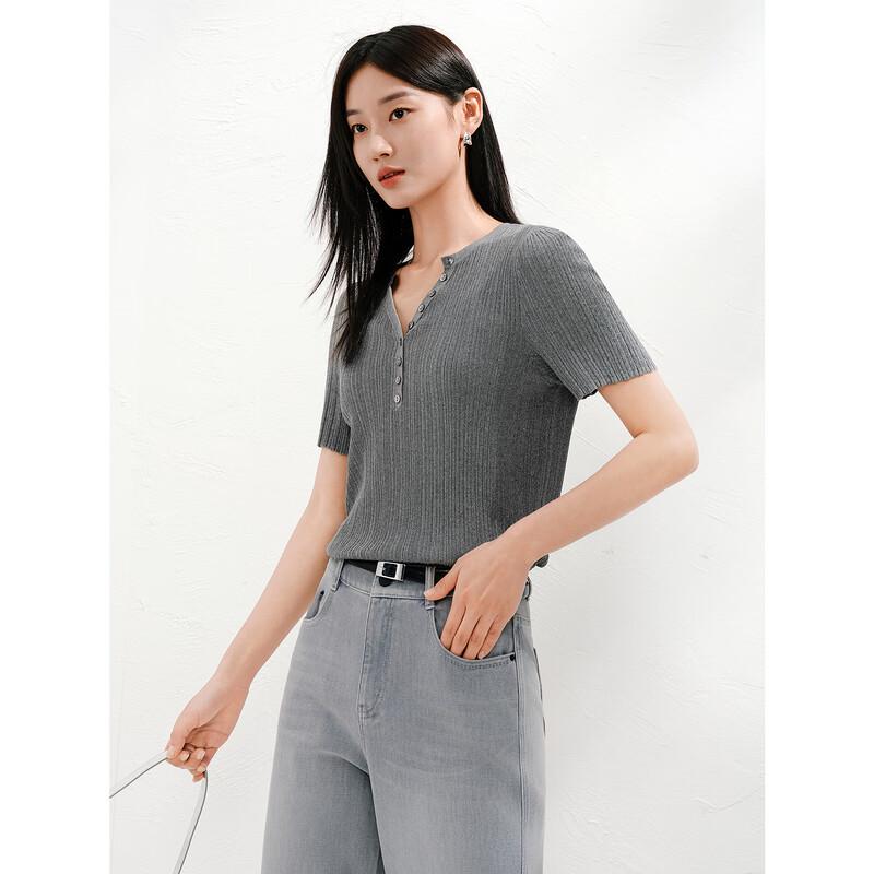 JUZI ANNACO Starlight Sparkle Short Sleeve Knit Top