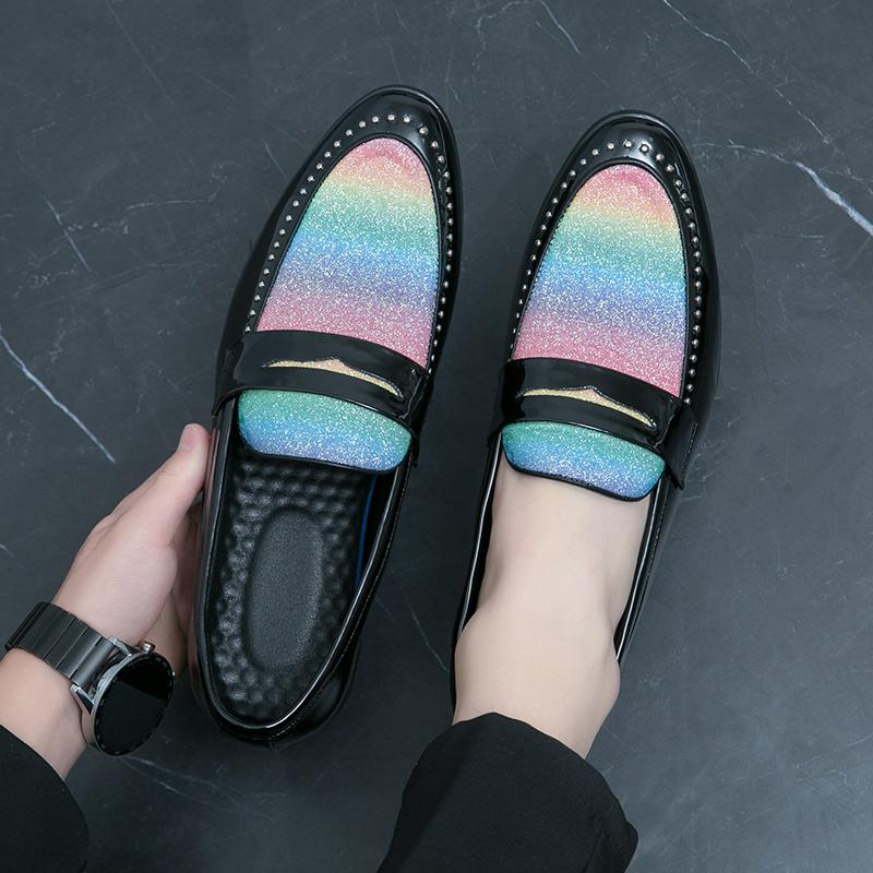 FashionMen's Casual Shoes slip on fashion Trendy Party Wedding Shoe Mens Comfortable Driving Flats Men Moccasins club party Loafers