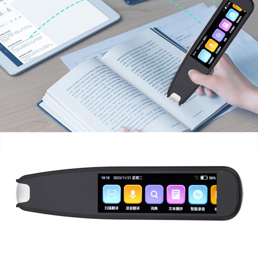 Scanning Translator Smart WiFi 2.99in Touchscreen 131 Online Voice Translation Offline Translation Dictionary Recording Scan Reader Pen