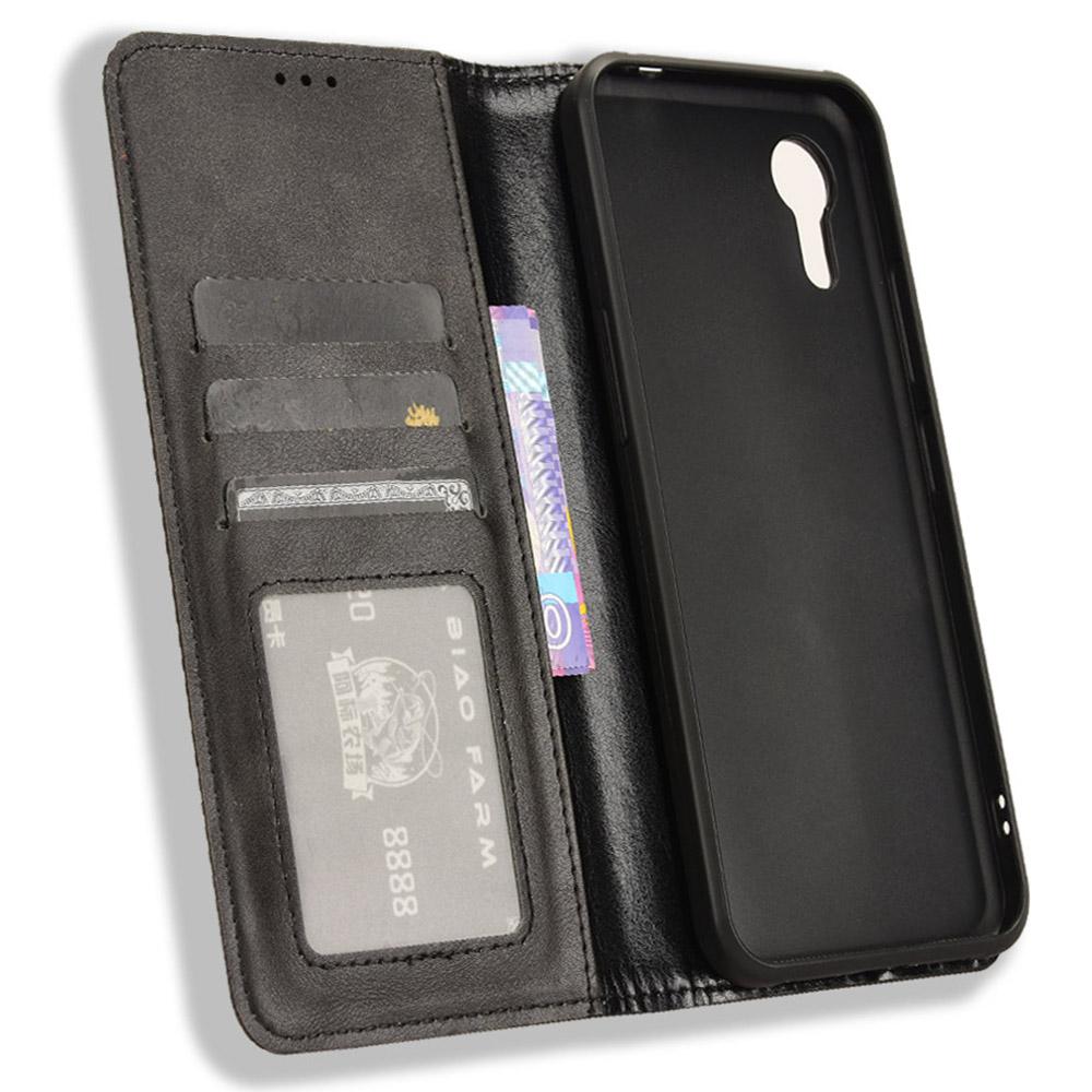 For Samsung Galaxy Xcover7 Wallet Case PU Leather Stand Retro Phone Cover