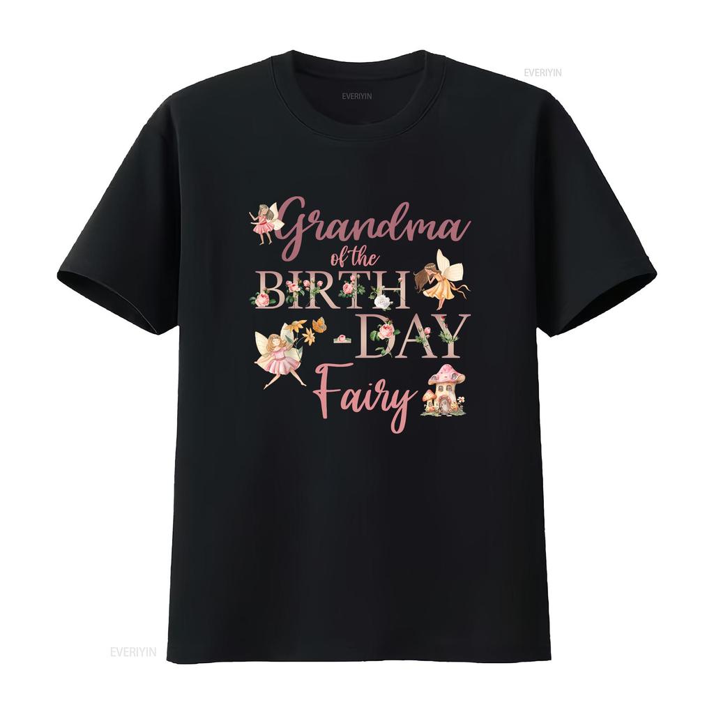 Grammy Of The Birthday Fairy First Family Matching T Shirt Vintage Fashion Graphic Comfortable Designer Clothes Homme