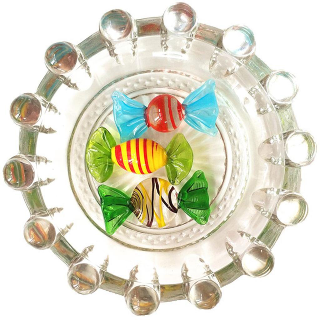 Glass Candy Figurines Vibrant Colored for Living Room Bedroom for Decoration