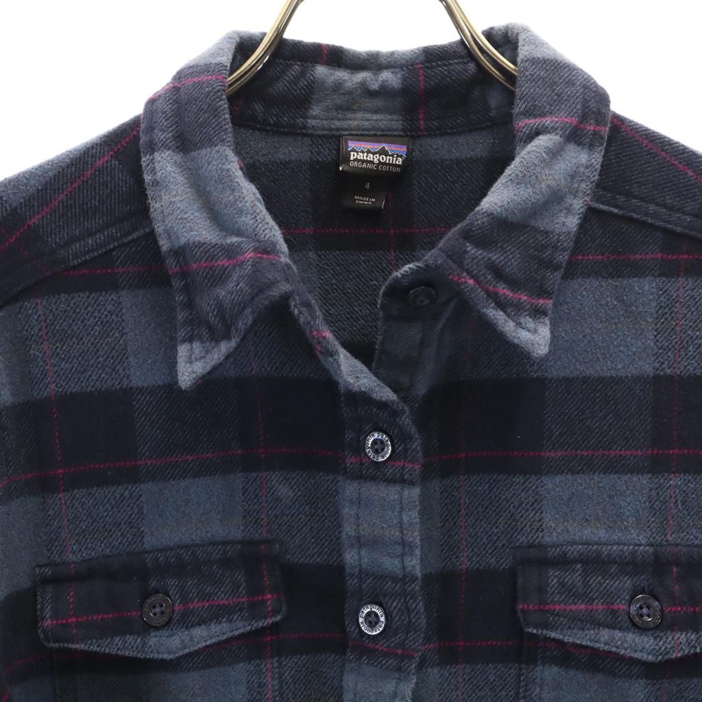 patagonia Check Pattern Long sleeve Flannel shirt 4 53915FA17 Outdoor Women Used