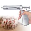 50ML Tiere Einstellbare Spritzenpistole Mit 10 Stück Nadeln Automatische Kontinuierliche Edelstahl-Impf Spritze für Rind Schwein Schaf