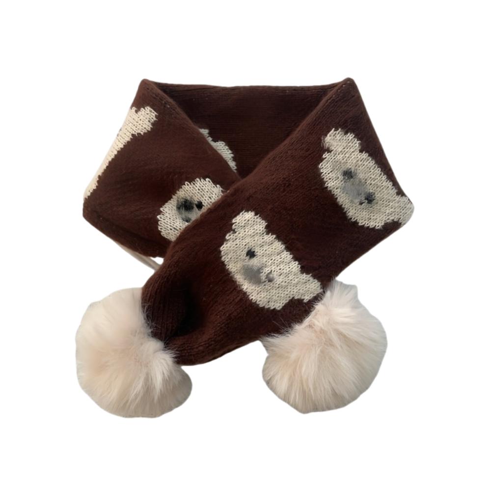Windproof Boys Girls Knitting Scarf Cartoon Bib Children Kids Winter Scarves  Autumn Winter