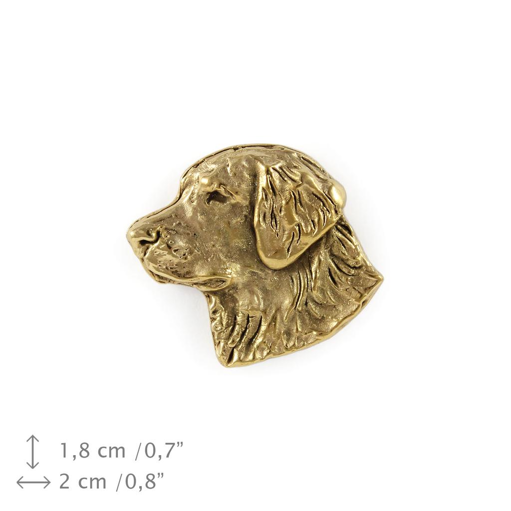 Golden Retriever I - gold-plated pin brooch, elegant dog ornament, unique pin by Art-Dog brand