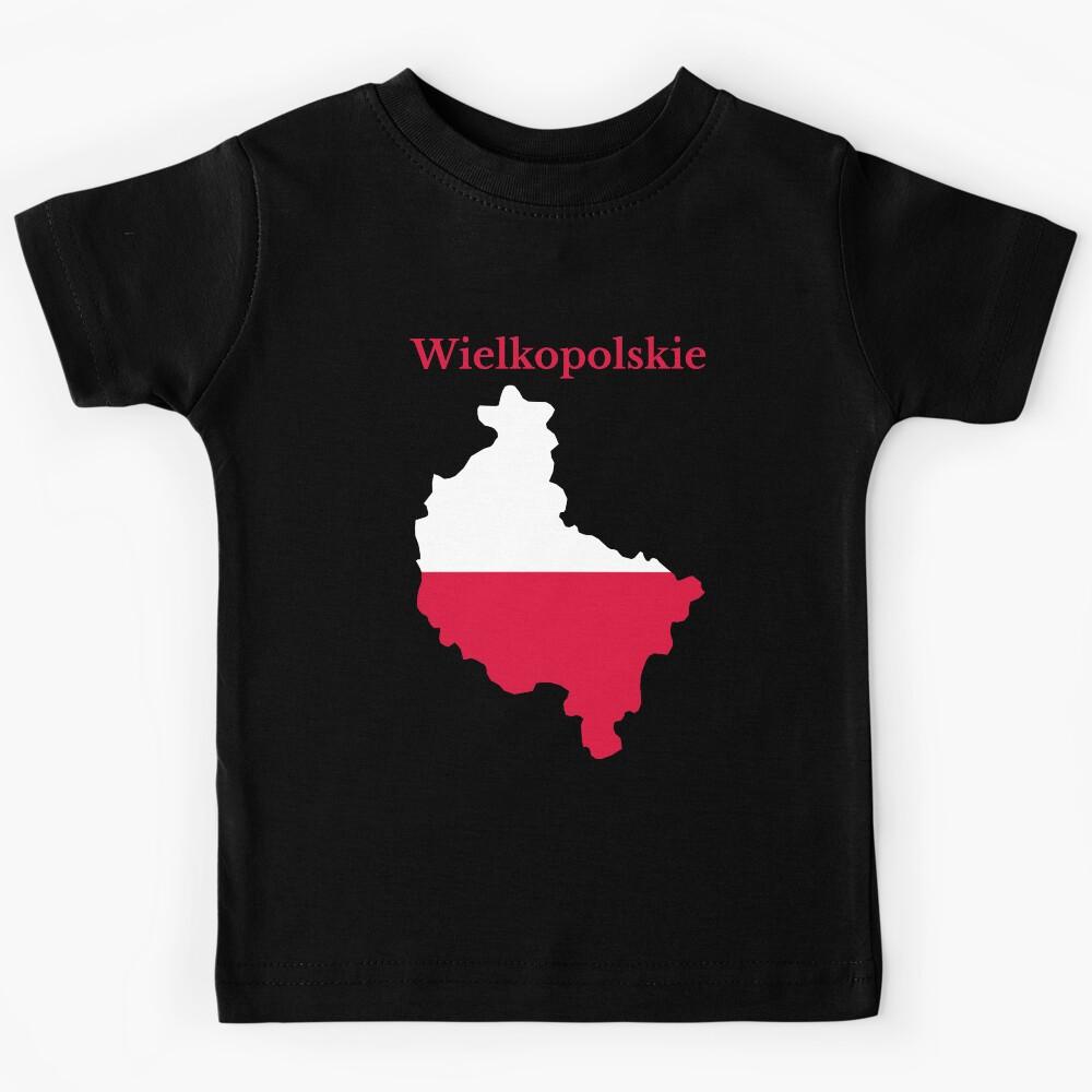 Greater Poland Voivodeship Map Design, Poland Kids T-Shirt 160