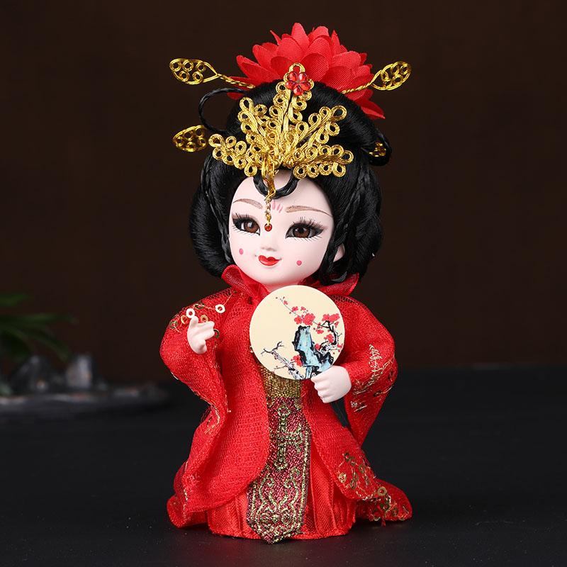 Chinese Opera Character Decoration Silk Doll Peking Opera Mask Doll Chinese Handmade Decorative Gifts Shop decoration Doll