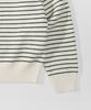 GLW Oversized Striped Collar Knit Soft Touch Ivory