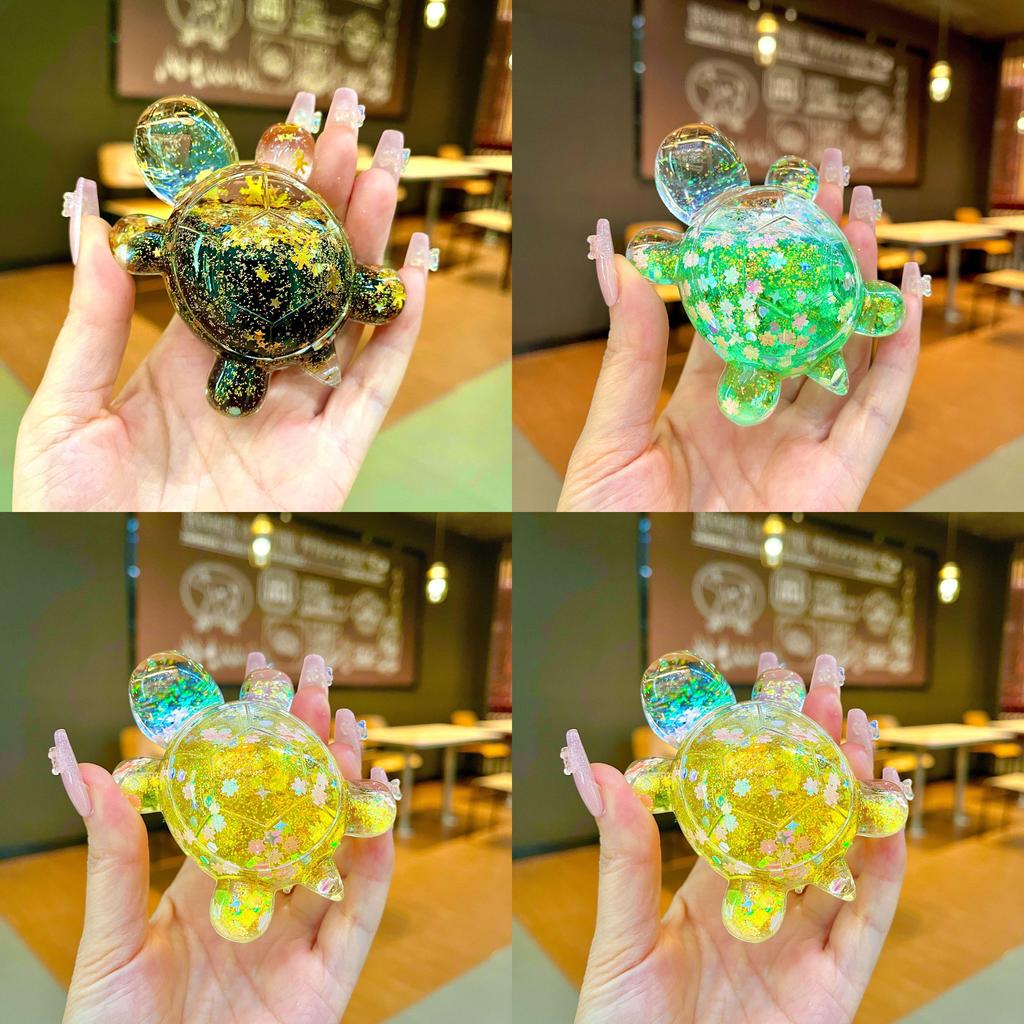 Velká zářící ve tmě třpytivá želva akrylová dekorace pro kreativní nápady na dárky a domácí expozici