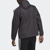 Adidas 3D Windbreaker Embroidered Logo Training Jacket With Hood Men Outerwear Black GN3551
