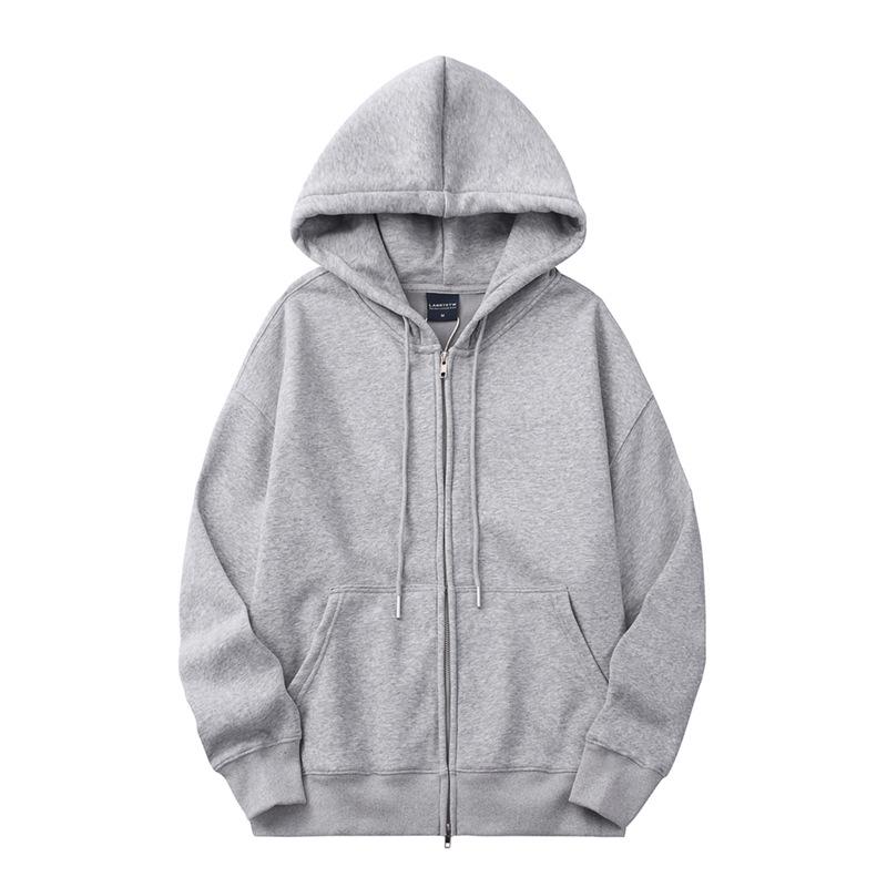 Men's American Heavyweight Velvet Jacket - Fleece Lined, Thick, Warm, Zip-Up, Hooded Sweatshirt for Autumn/Winter