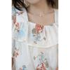 Mishow Women's Blouse 2023 Summer New Embroidery Puff Sleeve Chiffon Korean Fashion Square Collar Loose Pullover Female Tops MXC38X1278