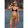 Summer Chiffon Short Sarong Beach Skirt Solid Color Sunscreen Blouse Shawl Women