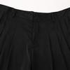 2025 Spring Women's European & American Wide-Leg Satin Pleated Trousers