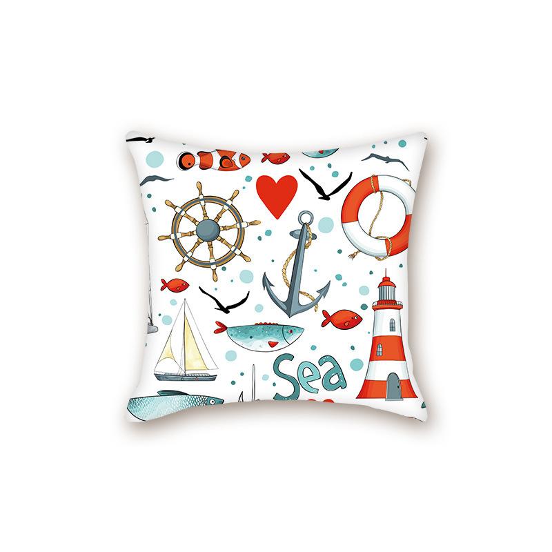New Modern Simple Ocean Series Sofa Cushion Pillow Case Bedside Bedroom Backrest Pillow